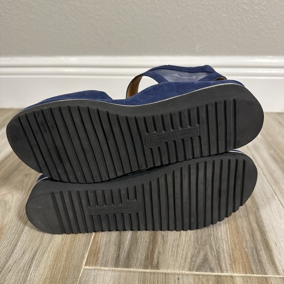 L'Amour Des Pieds Arna Navy Suede Mesh Platform Sandals Womens 8M Coastal Beach - Picture 13 of 13